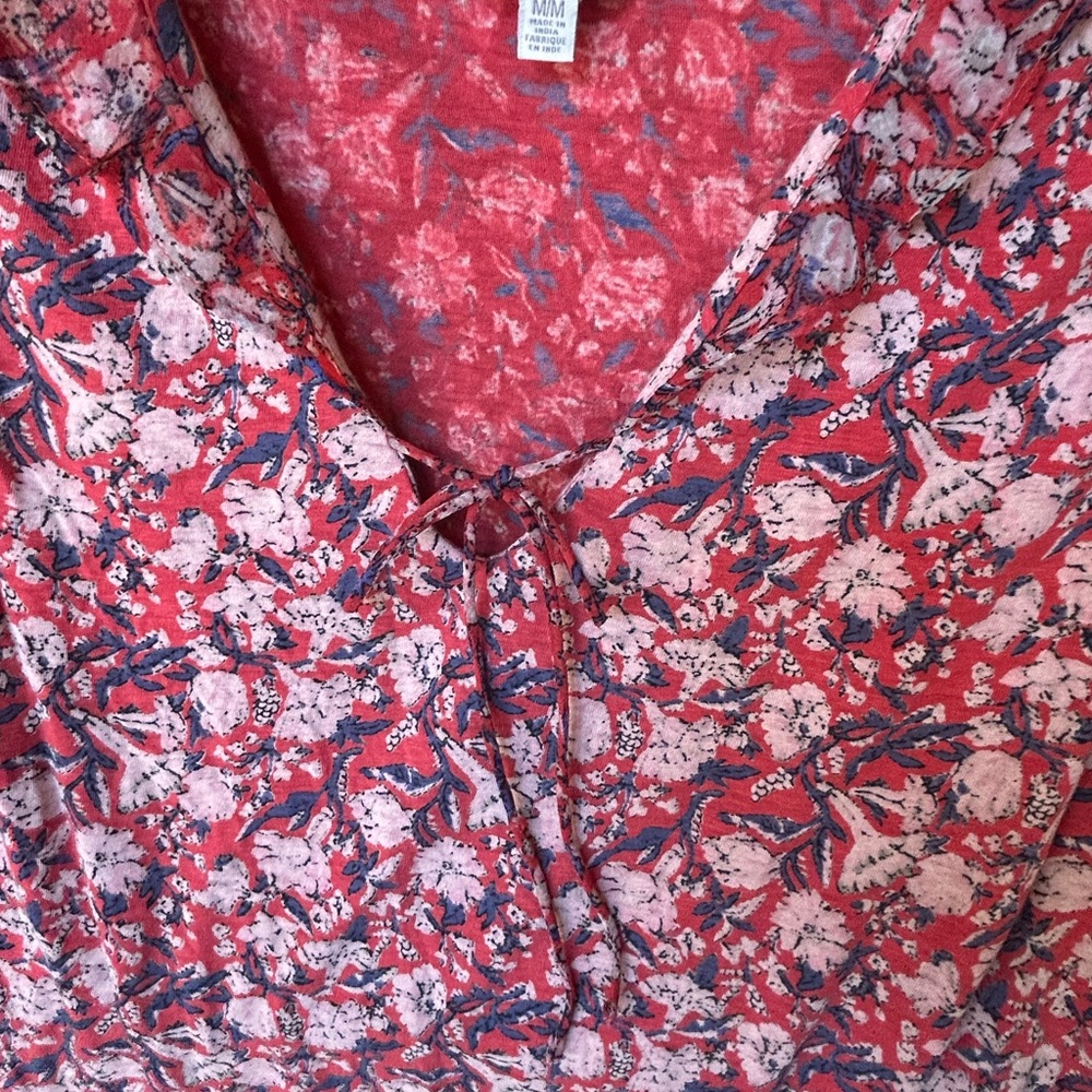 Lucky Brand Red Sleeveless Ruffled Blouse - Picture 4 of 4